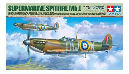 Tamiya 61119 1/48 Supermarine Spitfire Mk.i De La Segunda Gu