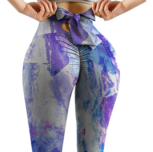 Pantalones De Yoga Elásticos De Cintura Alta Para Mujer