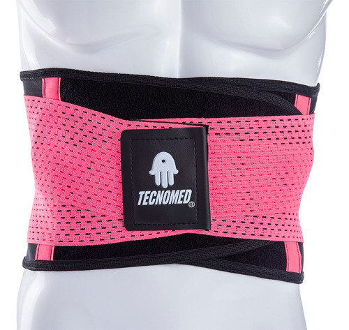 Faja Columna Tecnomed Rosa Neon Talla S