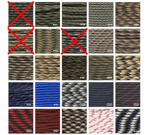 Imagen 2 de 6 de Paracord 30 Metros Cuerda 550 Tipo 3 50 Colores Made In Usa