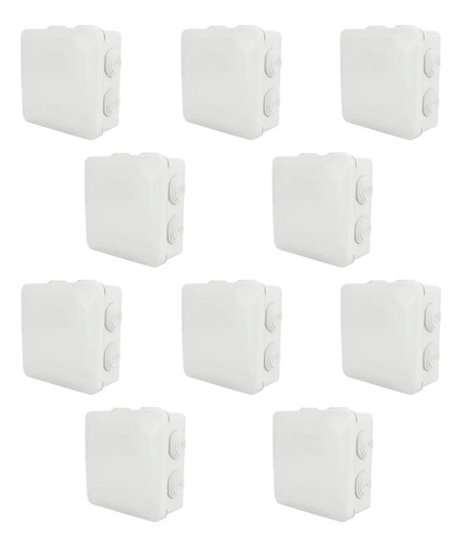 Pack 10pz Caja Estanca Conos Cctv Presion 8x8x4.5 Ip55 Argos