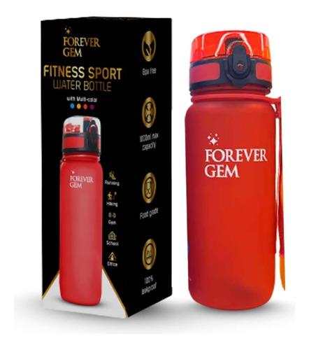 Forever Gem Botella De Agua Deportiva De 21 Oz Con Tapa De C