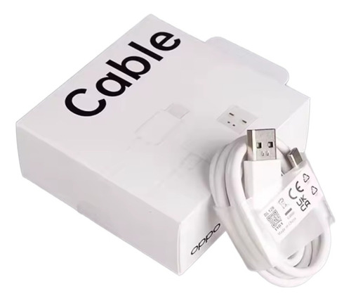 Cable Supervooc Para Oppo 100w /80w De Carga Rápida 1m Blanco