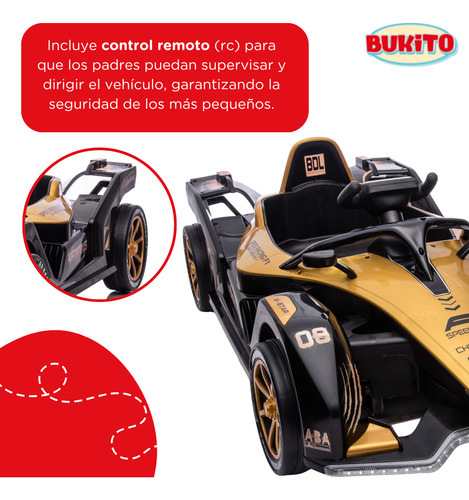 Auto A Bateria Estilo Formula 1 De 12v Con Control Remoto