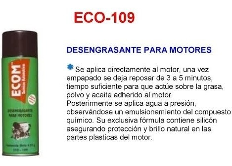 Ecom Desengrasante Para Motores 540 Ml Eco-109