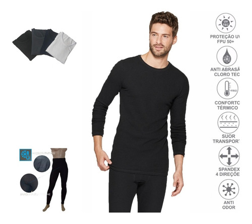 Equipo Termico Hombre Calza+camiseta Frio Extremo Sky-moto