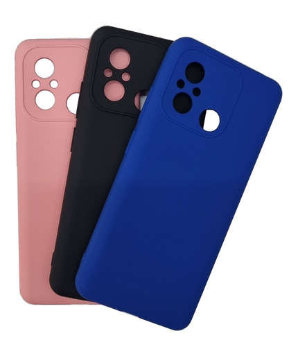 Funda Para Xiaomi Redmi 12c Silicon Felpa + Glass Full 9d 9h