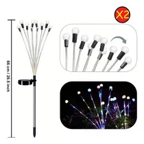 Comprar Luz Solar Exterior Jardín 2 Luces Luz Luciérnaga Multicolor