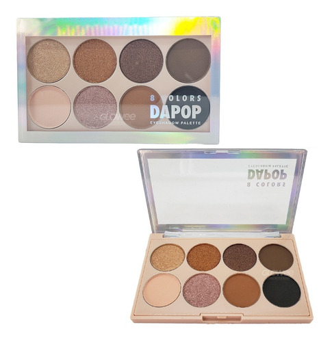 Paleta Sombras Ojos Holografica Dapop Original 8 Tonos Mod 2