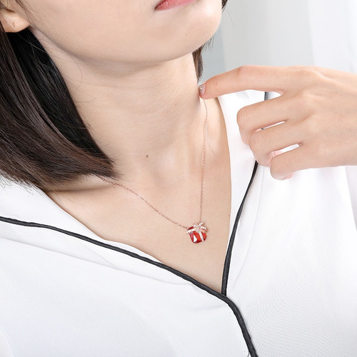 Imagen 3 de 3 de Collar Gema Regalo De Plata 0.925 Con Zirconia - 1173