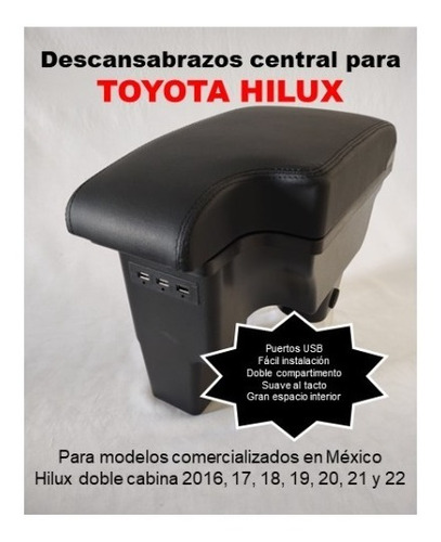 Descansabrazos Y Consola Central Toyota Hilux Doble Cabina