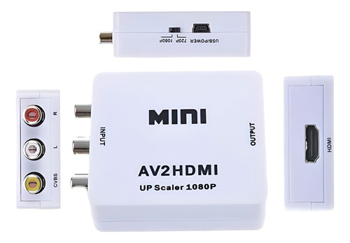 Adaptador Conversor Video Composto 3 Rca Av Para Hdmi
