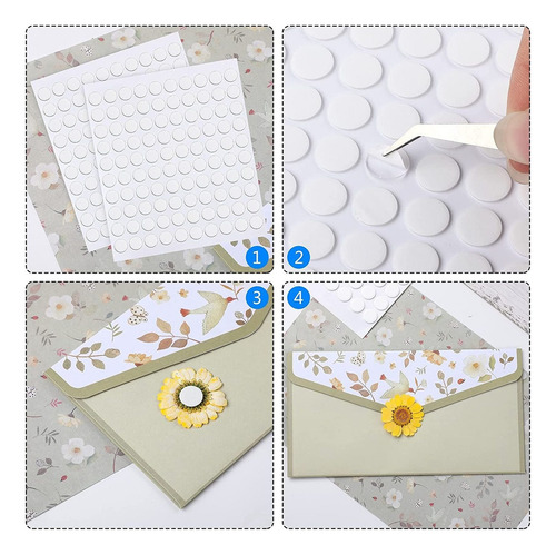 Q 1500 Pcs Pegatinas Adhesivas De Doble Cara Para Globos