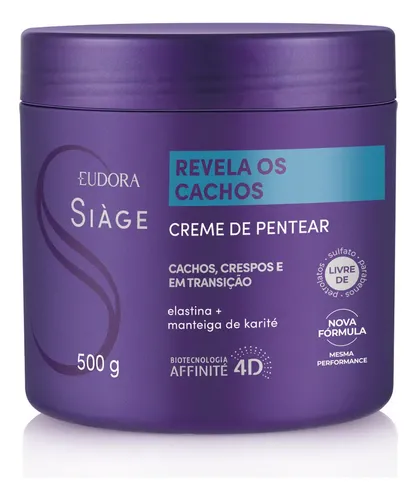 Eudora Creme Para Pentear Siàge Revela Os Cachos 500g