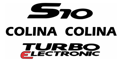 Kit Emblema Adesivo Resinado S10 Colina Turbo Kitr20 Fgc