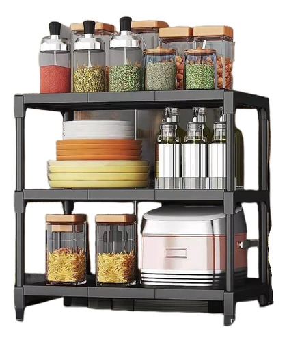 Organizador De Estantes Multiusos 3 Niveles Para Cocina Baño