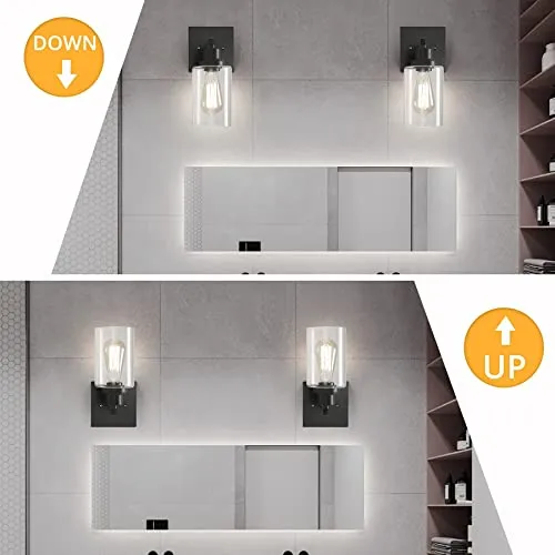 Juego De Luces Espejo De Baño 2 Luces, Lámparas De Va...