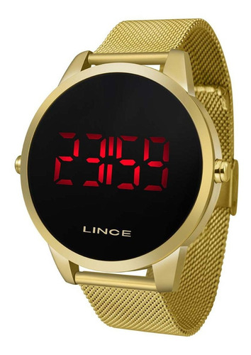 Imagem 3 de 4 de Relógio Feminino Lince Digital Mdg4586l Pxkx Dourado