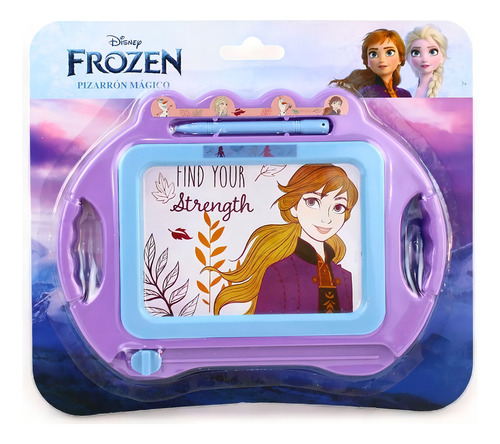 6 Pizarron Disney Mágico Frozen Ana Elsa Juguete Mayoreo Color Lila
