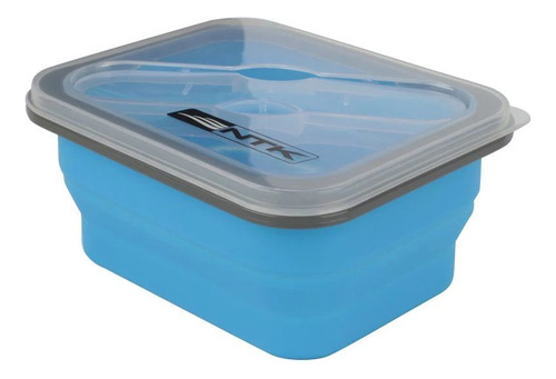 Pote Marmita De Silicone Retrátil Com Garfo 700ml Mini Bento