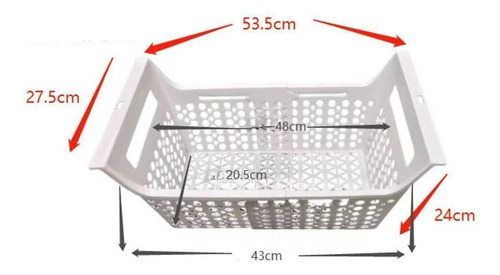 Canasta Del Congelador De Cofre Con Manijas Ancho 27.5cm