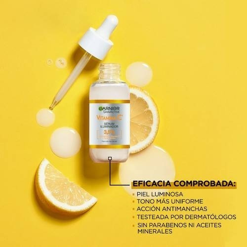 Imagen 3 de 7 de Serum Iluminador Vitamina C + Niacinamida Garnier 30ml