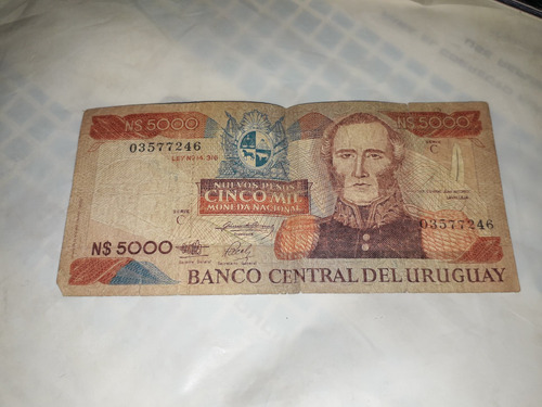 Billete 5000 Pesos Uruguayos 