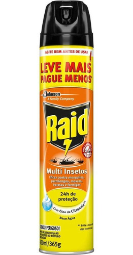 Inseticida Aerossol Raid Multi-insetos Citronela 420ml