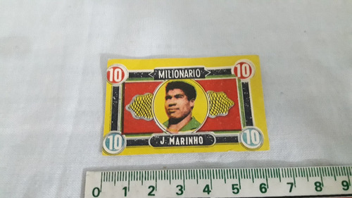 Figurinha Milionário - Jogador J Marinho Nº 10 - Anos 60