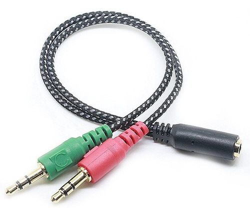 Adaptador Manos Libres A Pc Miniplug Audio 3.5mm Gamer