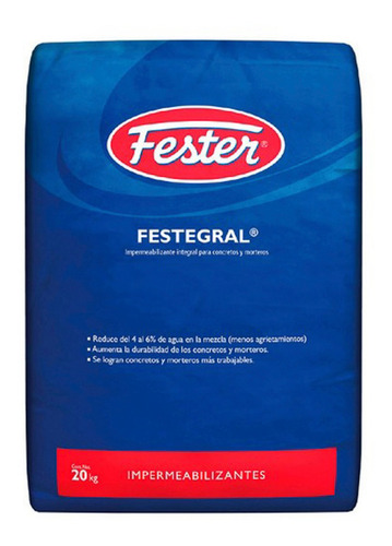 Aditivo Mejorar Concretos Morteros 20kg Fester Festergral