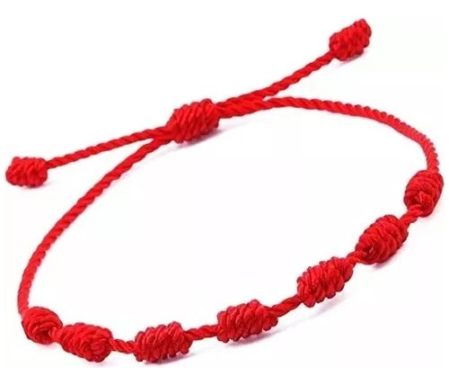 Pulsera Roja 7 Nudos Protección 10 Unidades