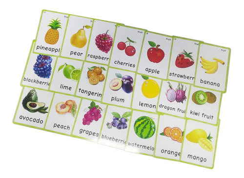 21 Pcs Tarjetas Aprendizaje Educativos Palabras Niños De