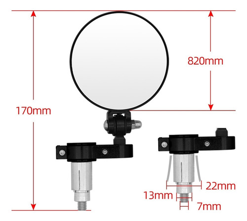 Espelhos Retrovisores De 3 Polegadas Para Ducati S4/s4r