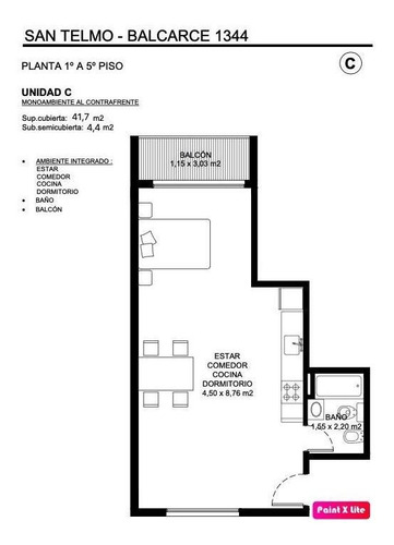 Imagen 2 de 5 de Departamentos Monoambientes Divisibles De 46 M2- San Telmo