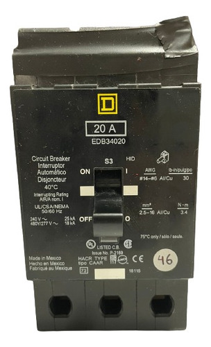 46.- Cortacircuitos Interruptor Automático Disjoncteur