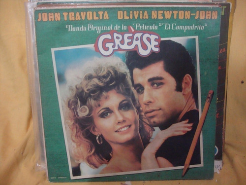 Vinilo John Travolta Olivia Newton Grease Bs1