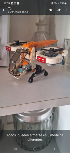 Helicóptero Mini Lego Creator Para Hacer Hasta 3 Modelos