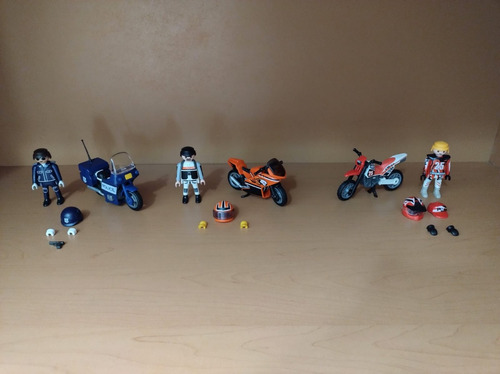 Playmobil Motociclista Figura 6 Cm. (Usado)