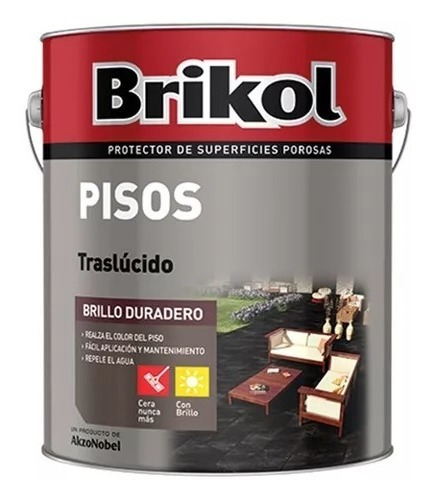 Brikol Pisos Traslucido Brillo Duradero X 4lts 