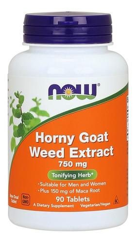 Horny Goat Weed Extract Con Maca / 90 Tabletas / Vegetariano