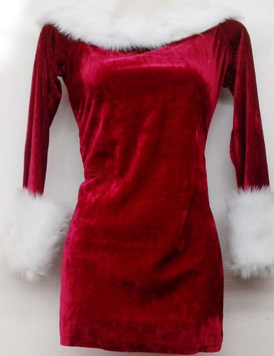 Disfraz De Papá Noel De Terciopelo Rojo De Cos
