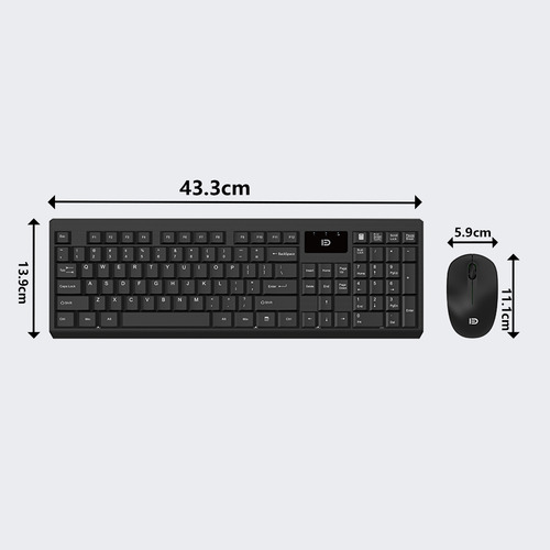 Kit Teclado E Mouse Sem Fio Usb 2.4ghz Combo Com Bateria
