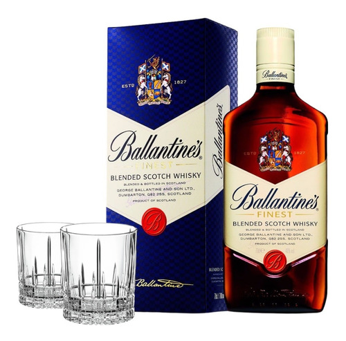 Whisky Ballantine´s 700ml Con Estuche + 2 Vasos