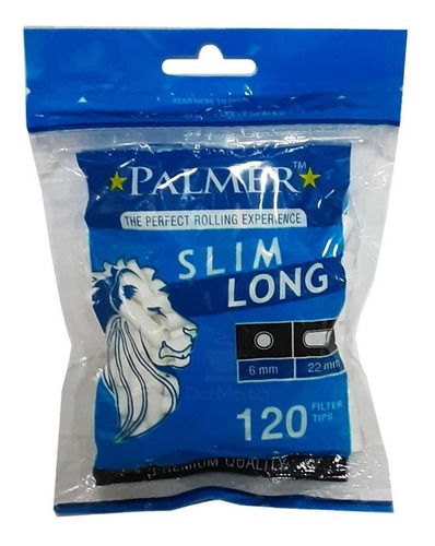 Filtro Seda Palmer Slim Long - 120 Acetato Tabacaria 