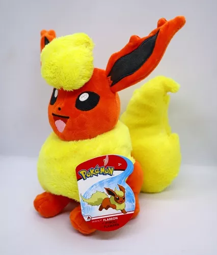 Flareon pelucia pokemon 30cm boneco eevee pronta