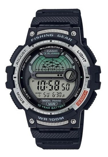 Reloj Casio Modo Pesca Ws-1200h-1avcf, 100% Original Y Nuevo