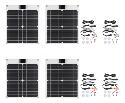 Placa De Carga Solar 15w*4 5v/12v Con Puertos De Salida Usb