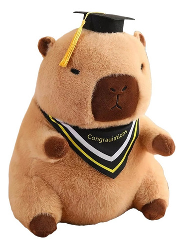 Para Mm Muñeco Capibara De Felpa Con Gorra De Graduación,