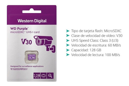 Imagen 2 de 7 de Memoria Micro Sd 128 Gb Western Digital Purple